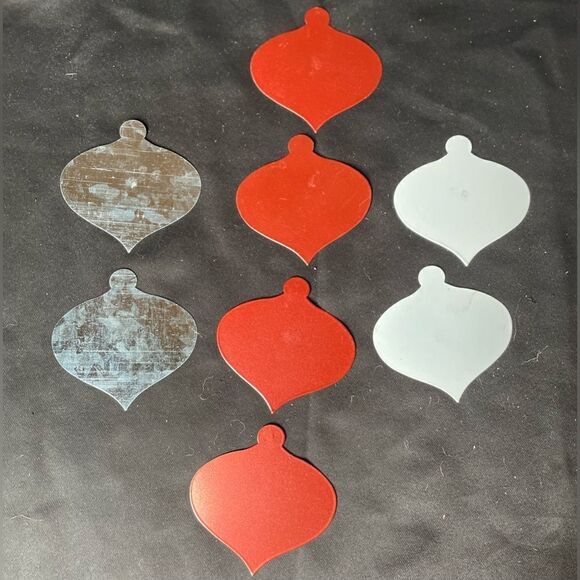 🎄❤️🎄 NEW Christmas Ornament Shape Metal Magnets Ready to Personalize 3 Colo… - Picture 6 of 9